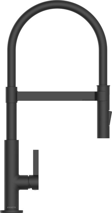 Actual product image Schütte Kitchen tap MIAMI Sink mixer black matt with soft-touch hose Swivelling 79147