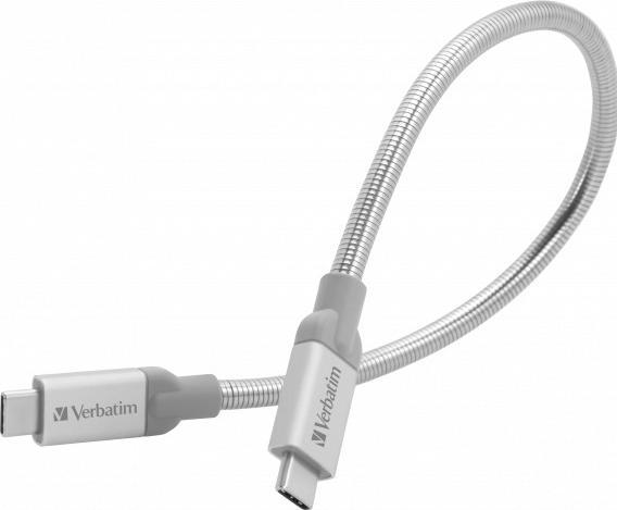 Produktbild Verbatim Sync & Charge Stainless Steel USB-C (0.30 m, USB 3.2 Gen 2)