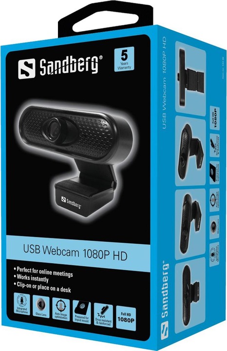 Immagine prodotto Sandberg Webcam USB 1080P HD (2.10 Mpx)
