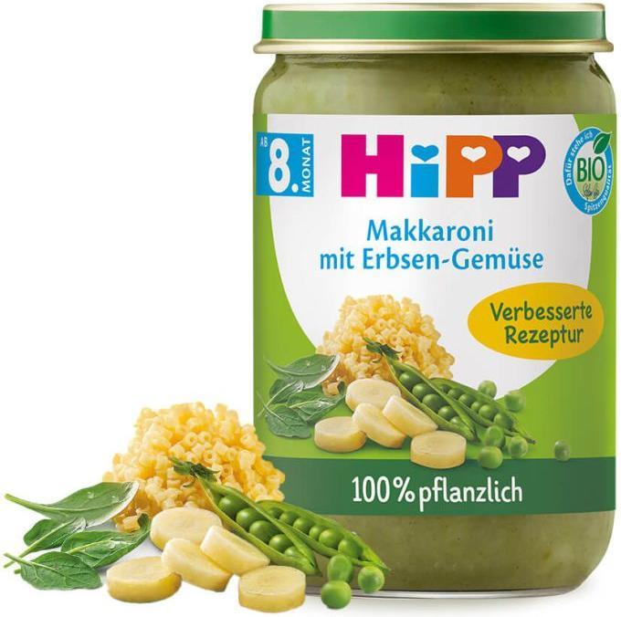 Immagine prodotto Hipp 100% vegetale: maccheroni con verdure a base di piselli (220 g)