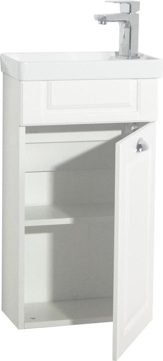 Produktbild VCM 2-tlg Badmöbel Set Gäste WC Gästebad Waschplatz Waschtisch klein schmal Landhaus Calaso M