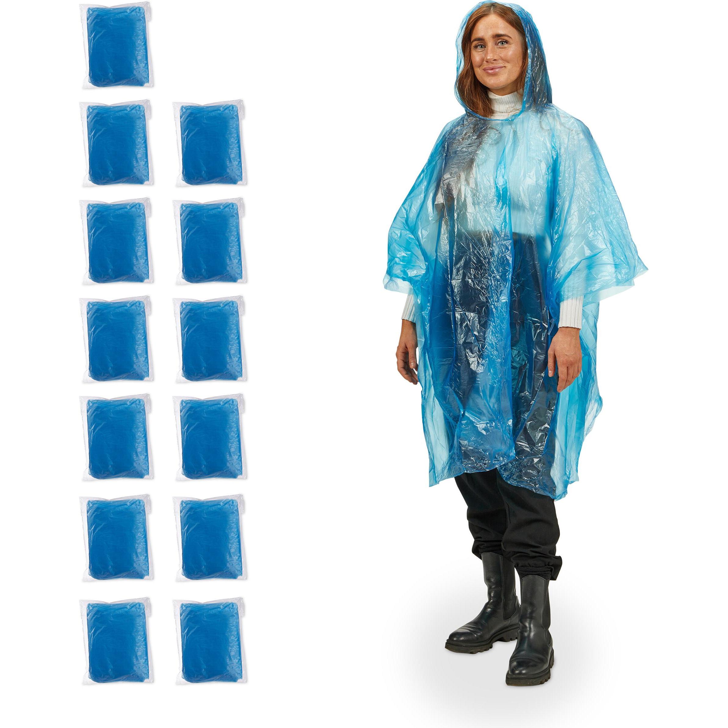 Thumbnail - Relaxdays, Herren, Jacke, 13x Regenponcho (13), Rot, 13