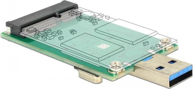 Immagine prodotto Delock Convertitore connettore USB > mSATA full size