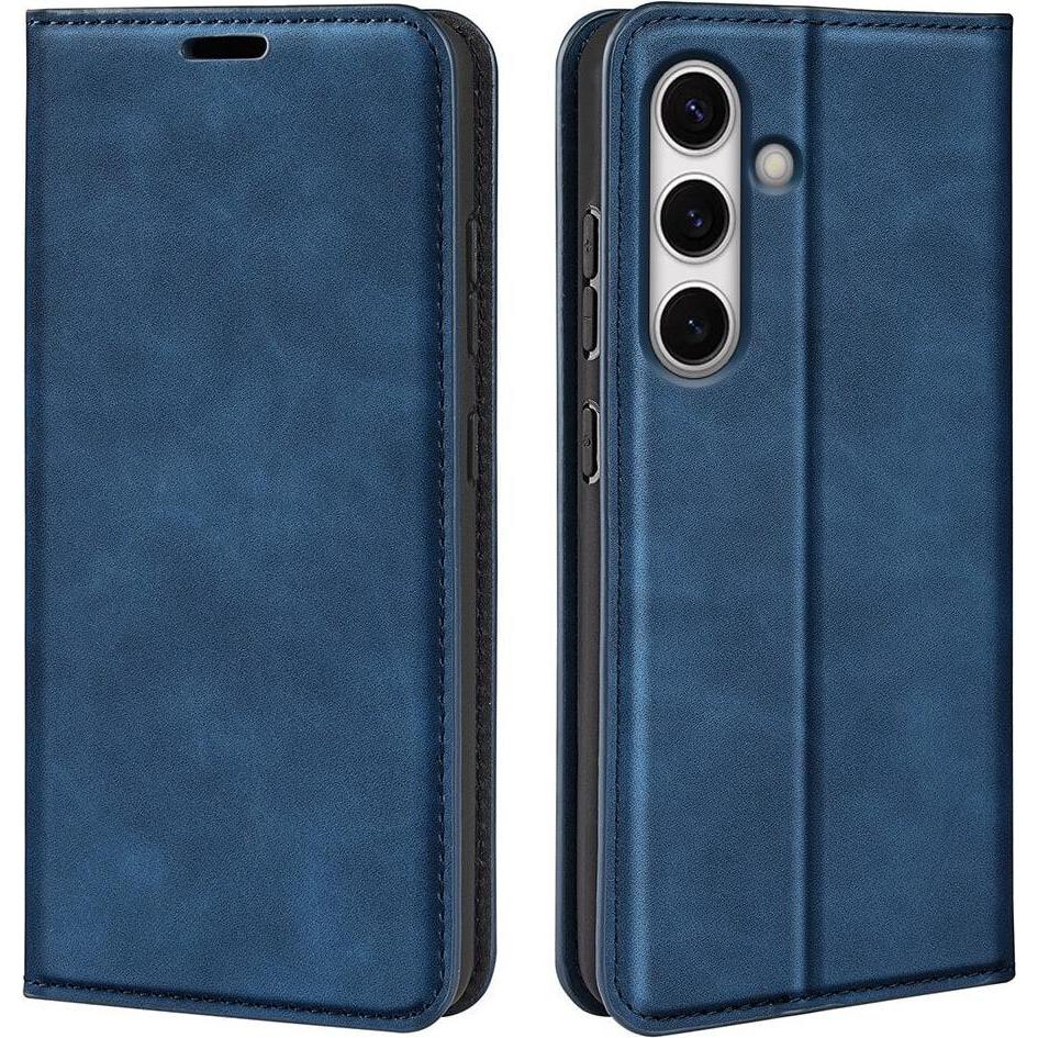 Cover-Discount FE - Stand Flip Case Hülle (Samsung Galaxy S24 FE), Smartphone Hülle, Blau