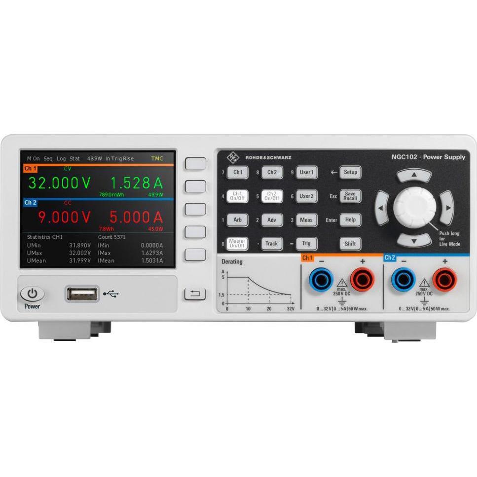 Rohde & Schwarz R&SNGC102-G Labornetzgerät, einstellbar 32 V (max.) 5 A (max.), Labornetzgerät