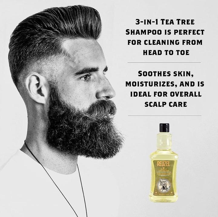 Produktbild Reuzel 3-IN-1 Tea Tree Shampoo (Flüssiges Shampoo, 1000 ml)