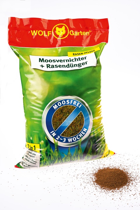 Actual product image Wolf-Garten Moss killer and lawn fertiliser 14 kg 400 m² (14 kg)