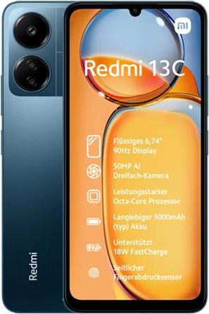 Produktbild Xiaomi Redmi 13C (128 GB, Blue, 6.74", Dual SIM, 4G)