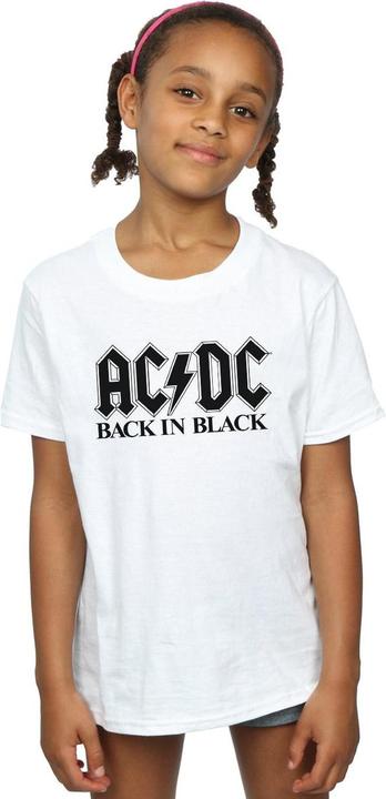Produktbild AC/DC Girls Back in Black Logo TShirt aus Baumwolle (152, 158)