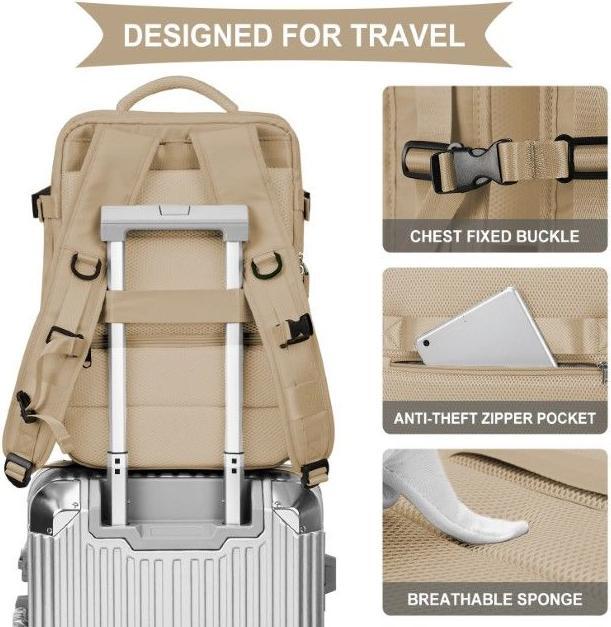 Actual product image MU Style Bronx Series travel backpack with USB port