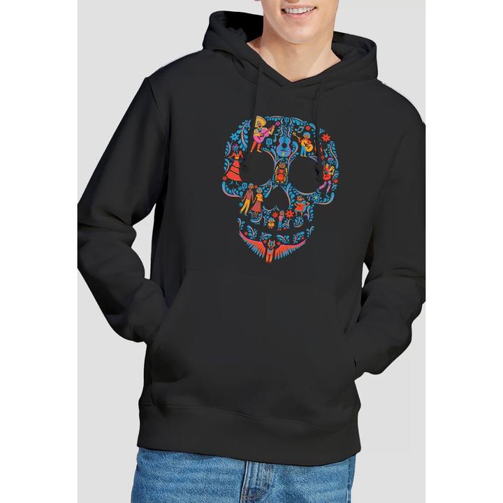 Actual product image La Maison du Coco Mens Day Of The Dead Rivera Family Skull Hoodie (XXL)