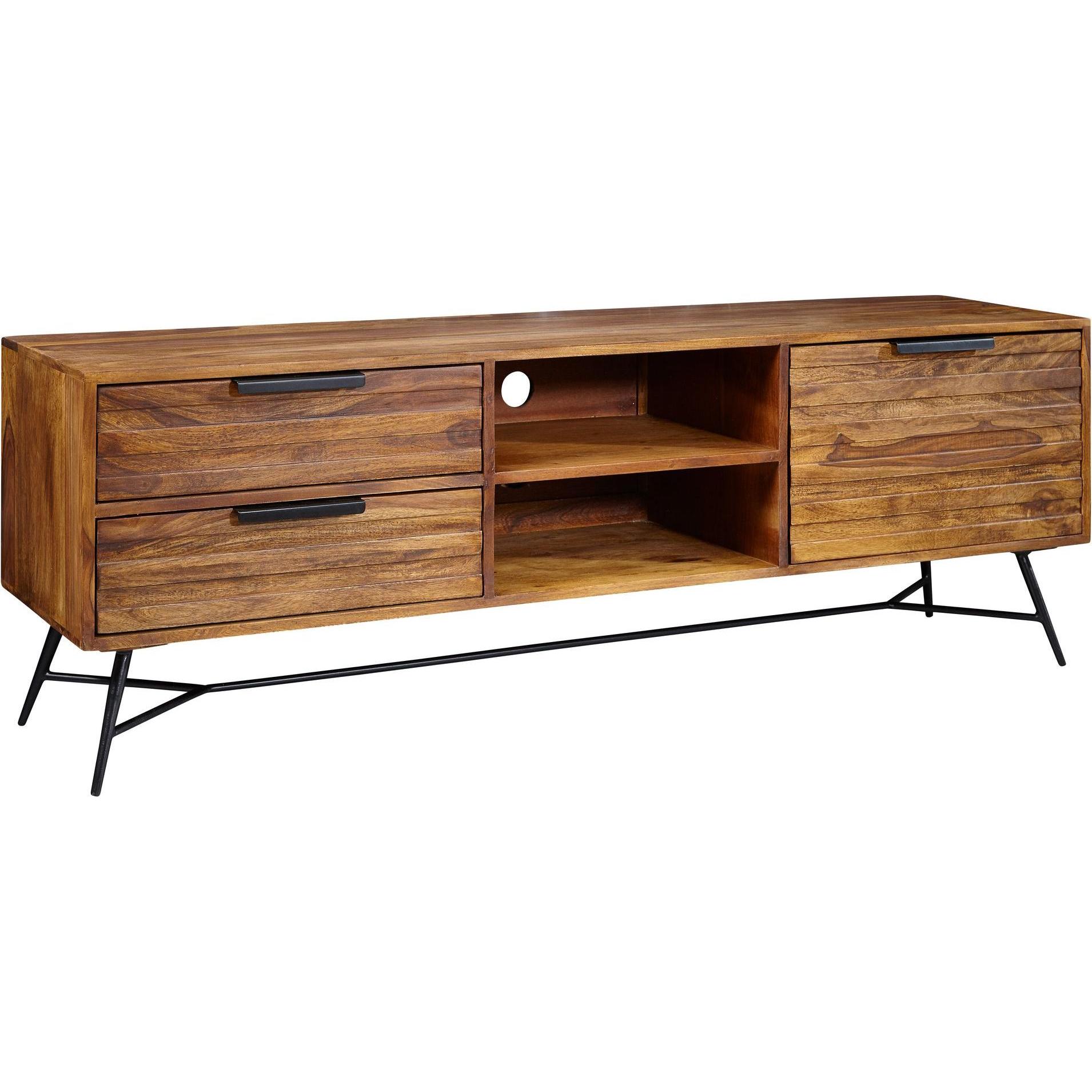 FineBuy, TV Möbel, Lowboard Braun (160 x 40 x 54 cm)