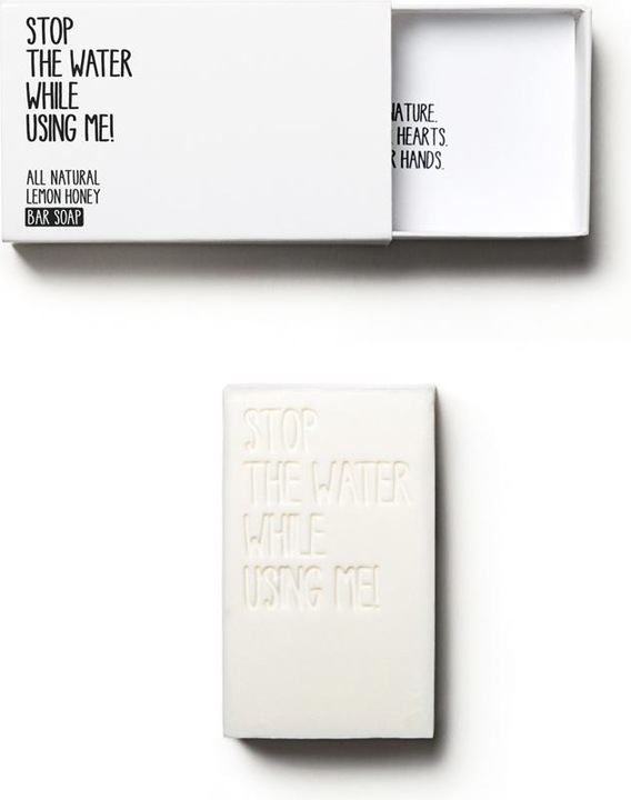 Actual product image Stop The Water While Using Me! All Natural Body - Lemon Honey Bar Soap (Hard soap)