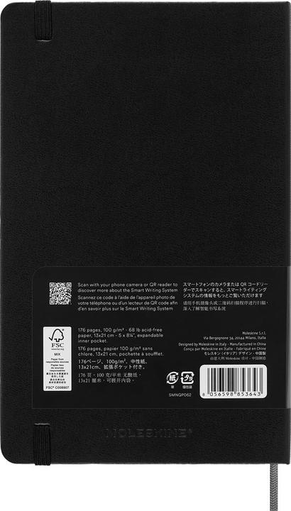 Moleskine Notizbuch Smart (130 x 210 mm, Blanko, Harter Einband)