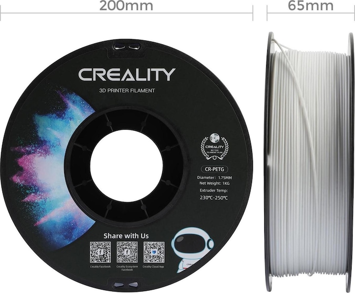 Produktbild Creality Filament (PETG, 1.75 mm, 1000 g, Weiss)