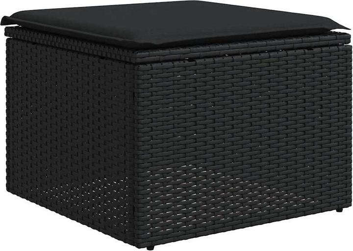 Produktbild vidaXL Gartenmöbel Sofa Garnitur Sitzgruppe Lounge 7-tlg. Schwarz Poly Rattan