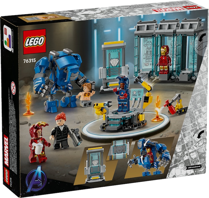 Image du produit LEGO Le laboratoire d'Iron Man : la salle des armures (76315, LEGO Super Mario)