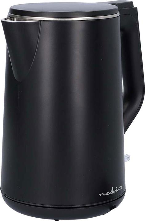 Actual product image Nedis Kettle | 1.5 l | Plastic | Black | 360 degree rotatable | Concealed heating element | Stri (1.50 l)