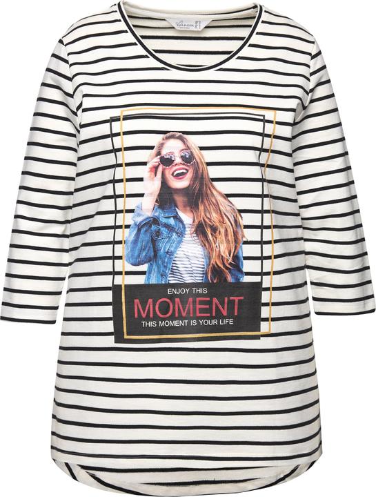 Actual product image Miamoda Sweatshirt, stripes, woman pattern, 3/4 sleeves (42)