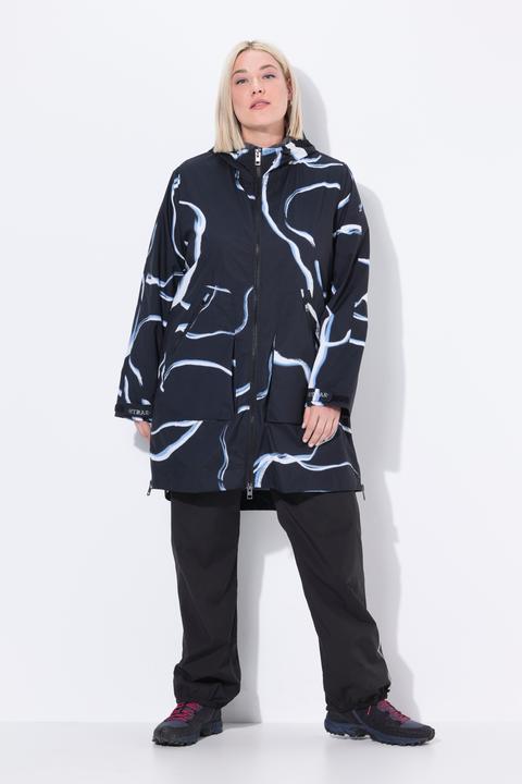Actual product image Ulla Popken Wave Print Rain Coat (58)