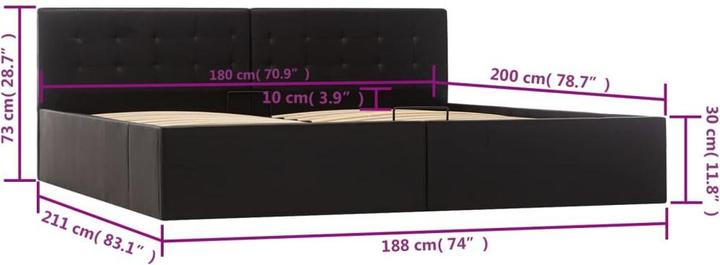 Image du produit vidaXL Stauraumbett (180 x 200 cm)