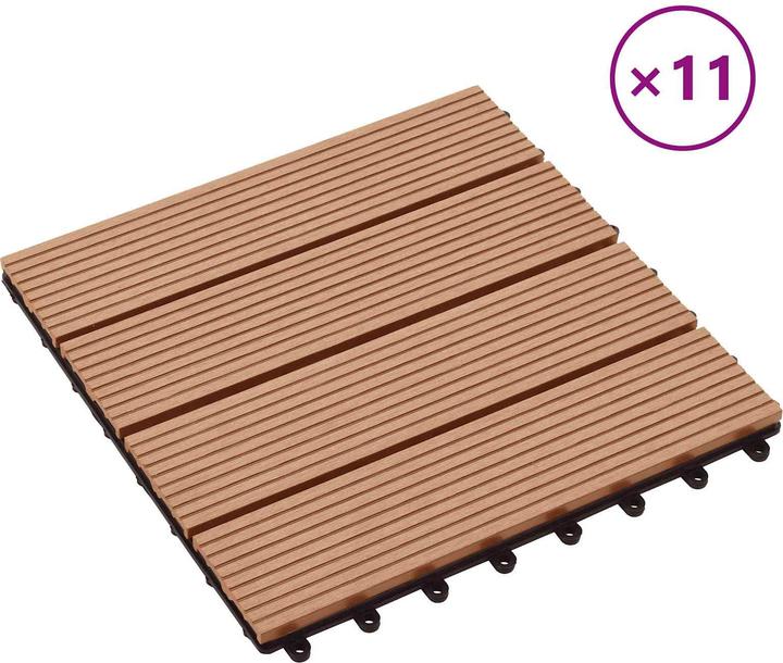 Produktbild vidaXL Terrassenfliese (11x, 30 x 30 cm)