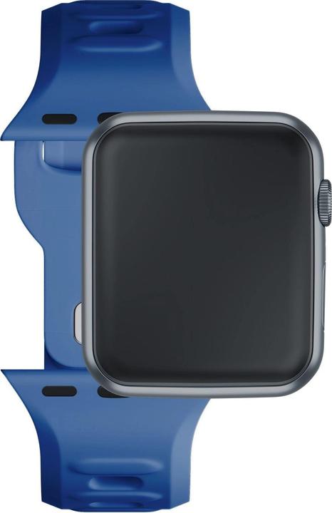 Produktbild 3MK Silicone Watch Strap Niebieski/Blue dla Apple Watch 42/44/45/49mm (42 mm, 49 mm, 45 mm, 44 mm, Silikon, Edelstahl)