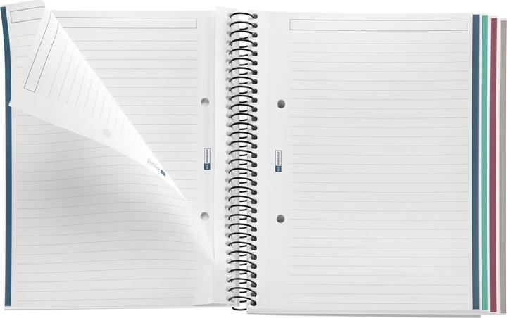 Actual product image Miquelrius Notizbuch A5 100 Blatt 70gr. liniert Blumen Grün FSC (A5, Lined)
