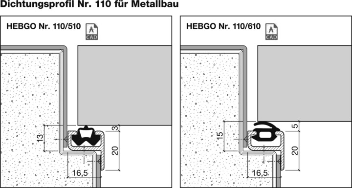 Image du produit Hebgo Profils d'appui 110
