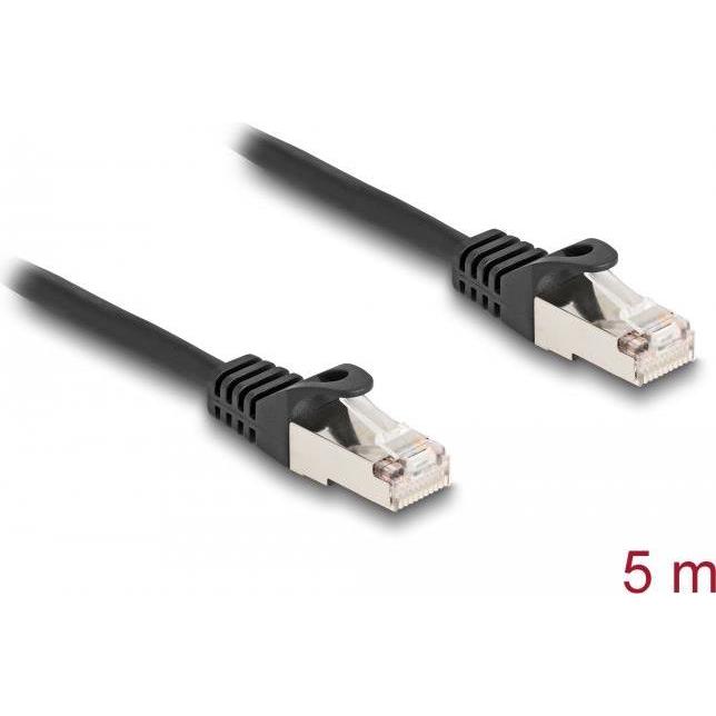 Delock Kabel RJ50 Stecker zu RJ50 Stecker S/FTP 5 m schwarz (S/FTP, 5 m), Netzwerkkabel