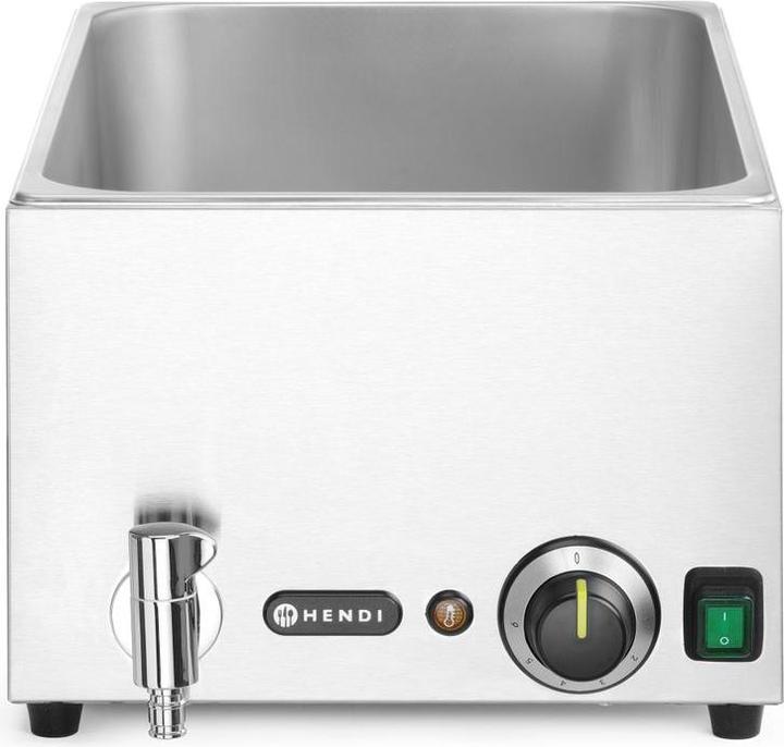 Immagine prodotto Hendi Set: Bagnomaria Ranger con rubinetto di scarico + 3x contenitori GN 1/3 con coperchio,, GN 1/1