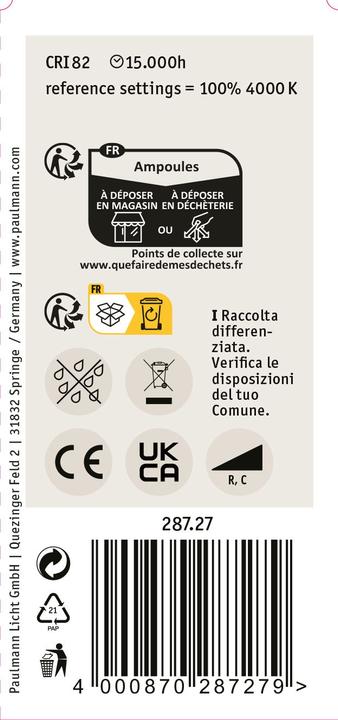 Produktbild Paulmann Kerze (E14, 5 W, 470 lm, 1 x, F)
