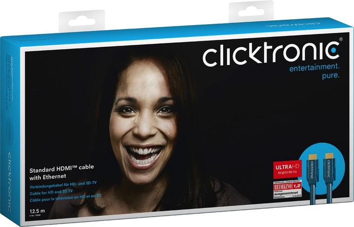 Image du produit clicktronic HDMI (Typ A) — HDMI (Typ A) (12.50 m, HDMI, 2.0)