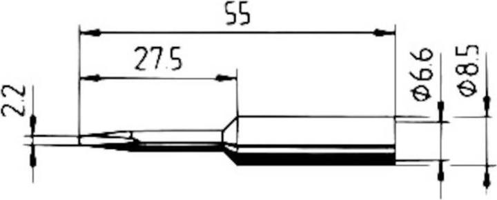 Immagine prodotto Kurtz Ersa Soldering tip ERSADUR lead free 2.2 mm (Punta di saldatura)