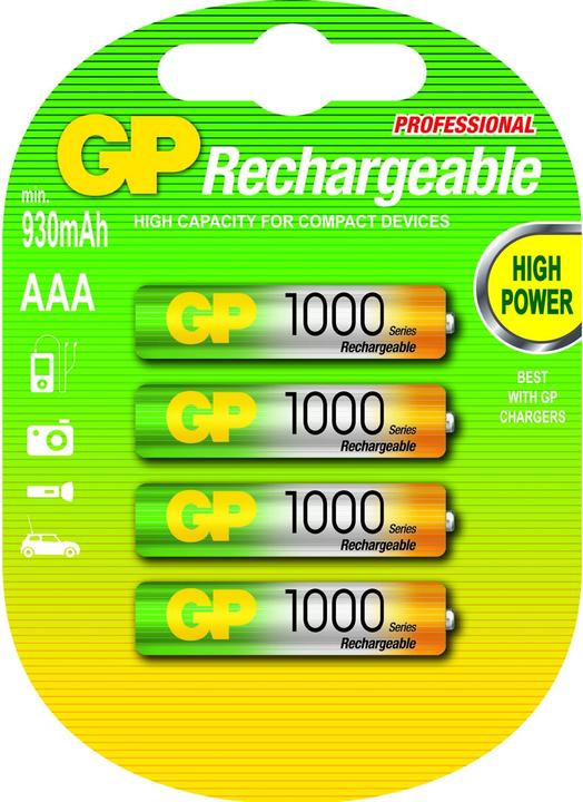 Actual product image GP Batteries GP 4er Akku-Set (4 pcs., AAA, 950 mAh)