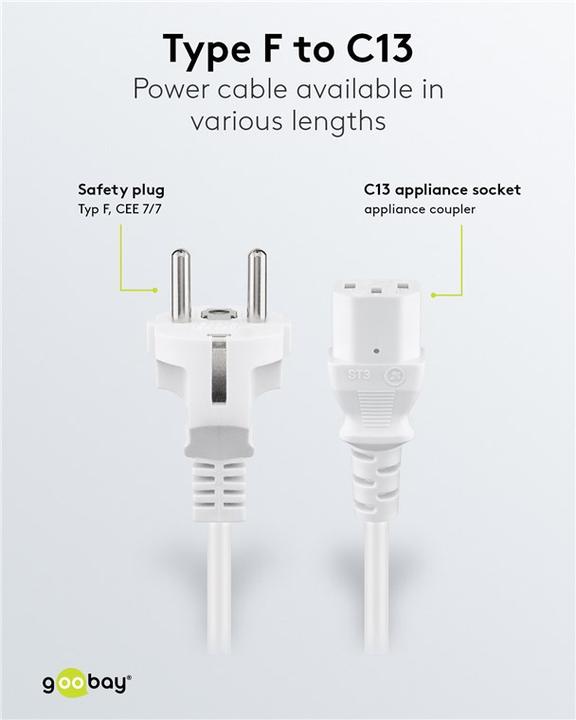 Image du produit Goobay câble d'alimentation (1.50 m)