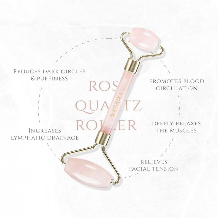 Produktbild Korika - Rose quartz facial massage roller (Face Roller)