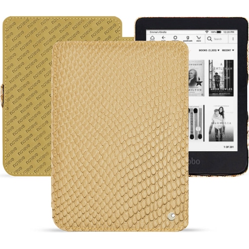 Noreve Lederschutzhülle horizontal (Kobo Clara 2e), Tablet Hülle, Beige