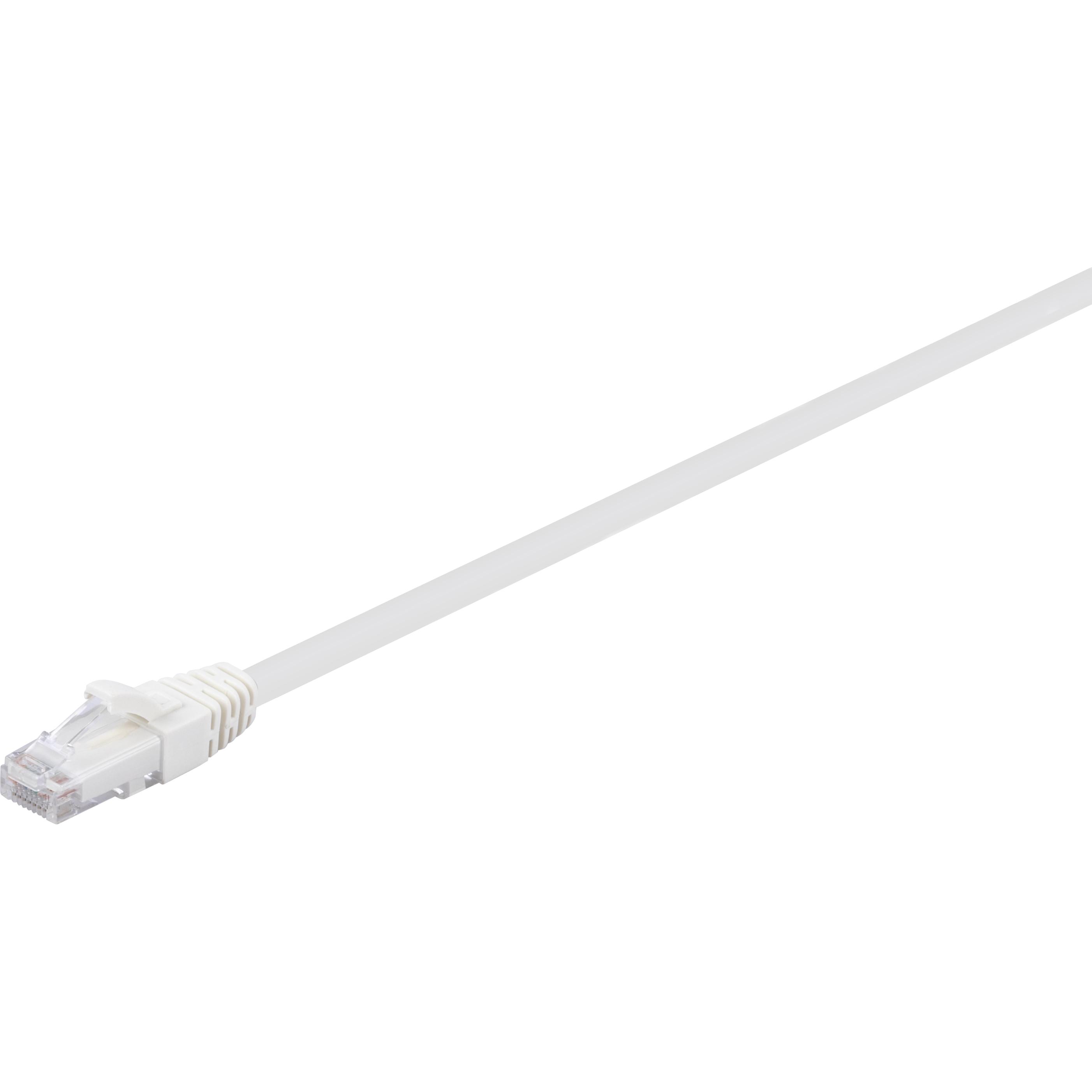 Fuj Tek CAT6A U/UTP Ethernet cable, 0.25 m, white (U/UTP, CAT6a, 0.25 m), Netzwerkkabel