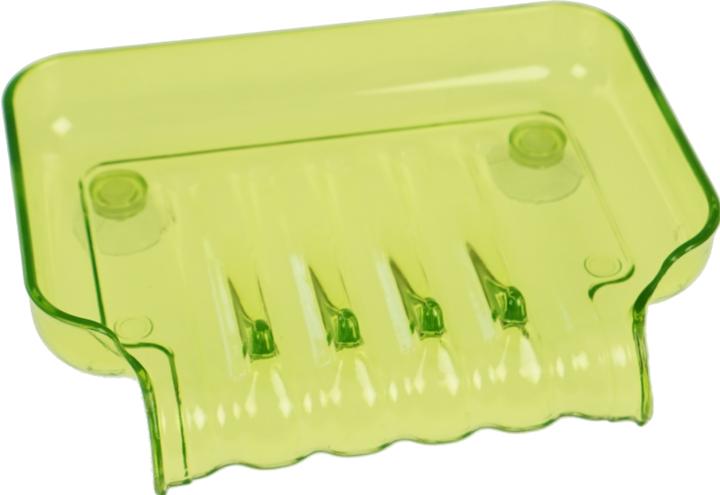 Produktbild Seifenschale, Kunststoff, grün mit 2 Saugnäpfen (Handseife Nachfüllpackung)