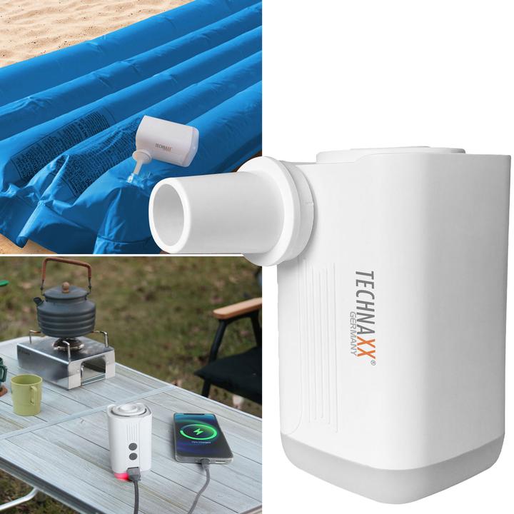 Productafbeelding Technaxx Mini oplaadbare luchtpomp met LED-lampje