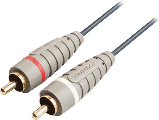 Actual product image Bandridge BLUE Stereo RCA Cable (5 m, Cinch)