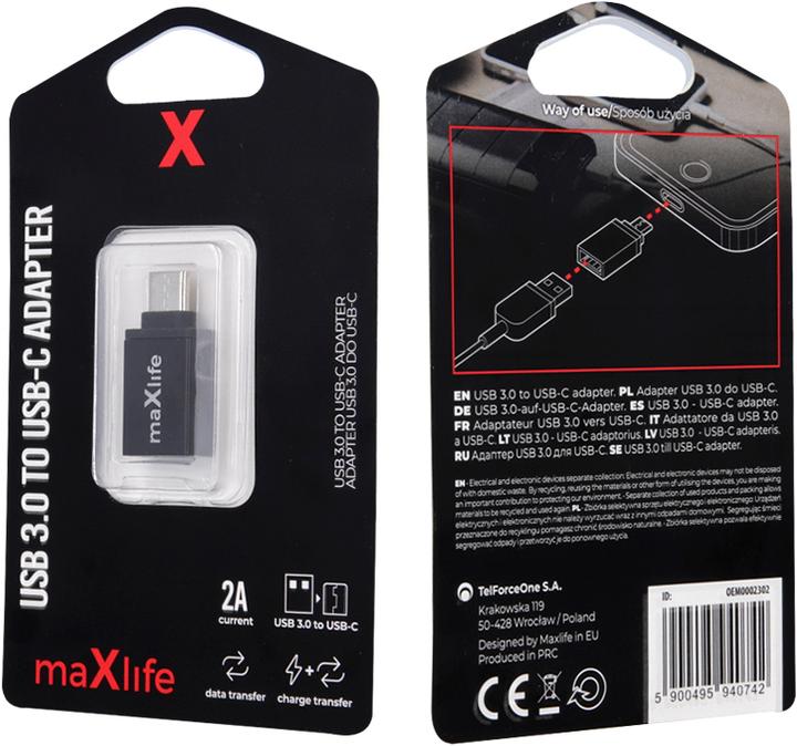 Image du produit Maxlife Adaptateur USB-A / USB-C (USB, USB Type C)