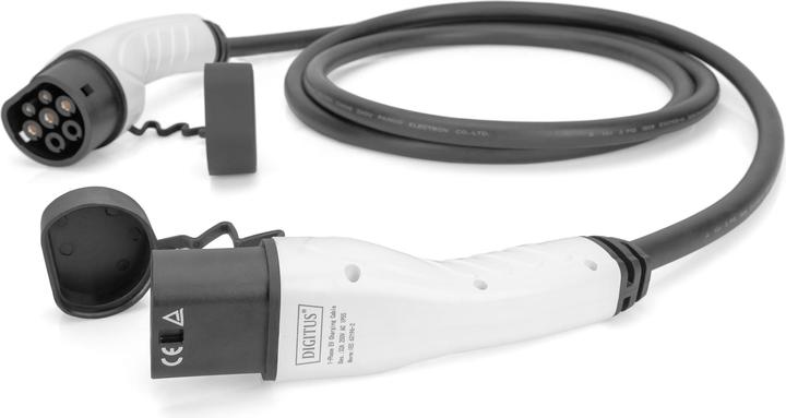 Produktbild Digitus Einphasig 32A - Ladekabel Typ 2 auf Typ 2 (Typ 2, 7.40 kW, 32 A, 7.50 m)