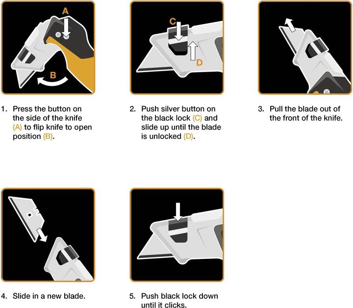 Produktbild Fiskars Universal-Klappmesser, Länge 17 cm, Rostfreier Stahl/Kunststoff, Schwarz/Orange, CarbonMax