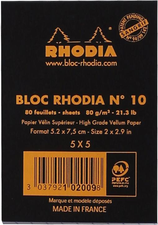 Actual product image Rhodia Notepad (A8, Checked, Hardcover)