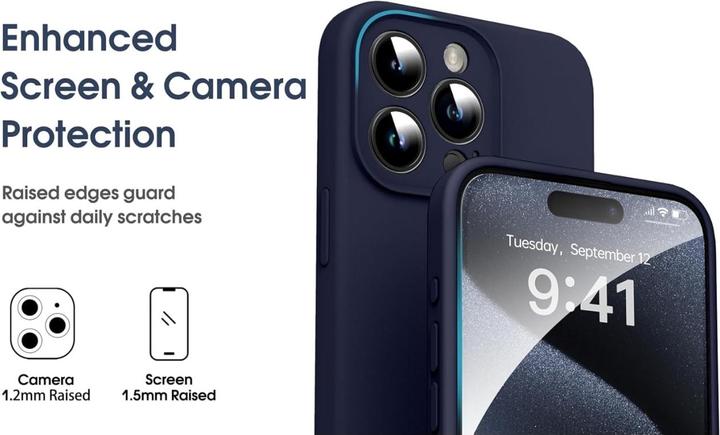 Produktbild Screenguard Apple iPhone 15 Pro Max Liquid Silicone Camera Protector Case (Apple iPhone 15 Pro Max)