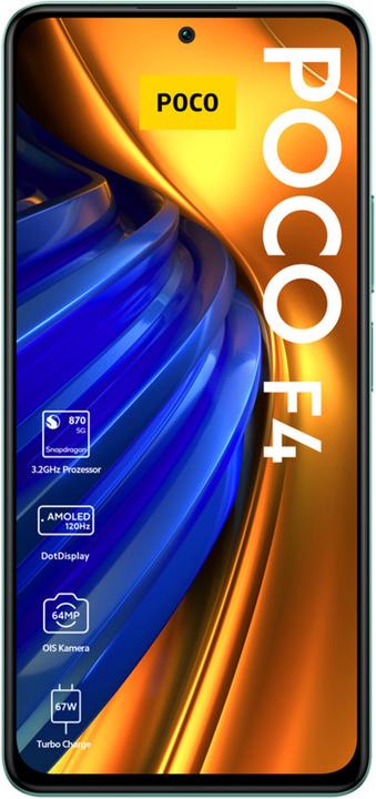 Actual product image Xiaomi Poco F4 (128 GB, Nebula Green, 6.67", Dual SIM, 5G)