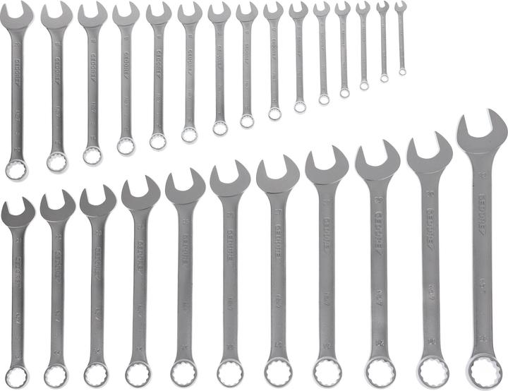 Actual product image Gedore 7-026 Combination spanner set 26 pieces UD profile 6-32 mm (20 mm, 15 mm, 30 mm, 14 mm, 6 mm, 21 mm, 13 mm, 17 mm, 8 mm, 19 mm, 10 mm, 23 mm, 16 mm, 12 mm, 29 mm, 25 mm, 26 mm, 22 mm, 27 mm, 28 mm, 7 mm, 32 mm, 18 mm, 11 mm, 9 mm, 24 mm, 31 mm)