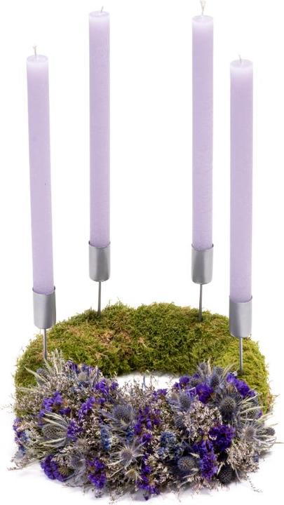 VEG and the City Adventskranz mit Disteln - Kerzen Flieder (25 cm)